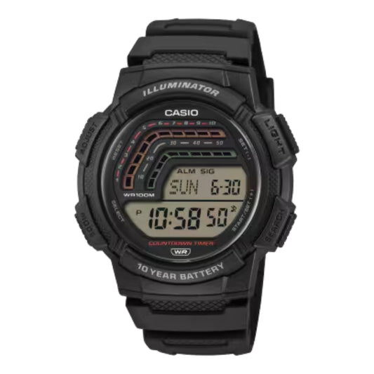 Casio Men's Digital Sport Watch Black Resin Band - WS-1800-1AVCF