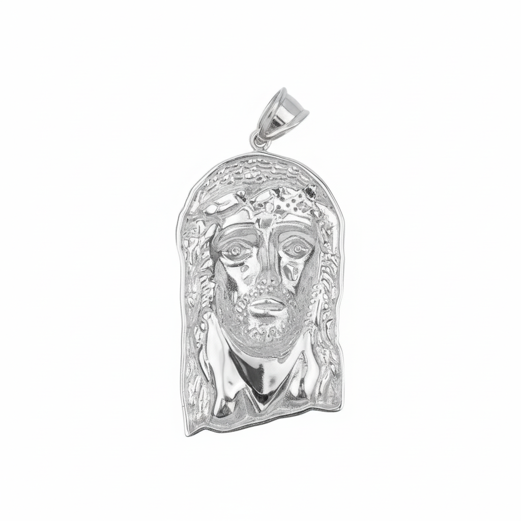 Jesus Piece Pendant in 925 Sterling Silver