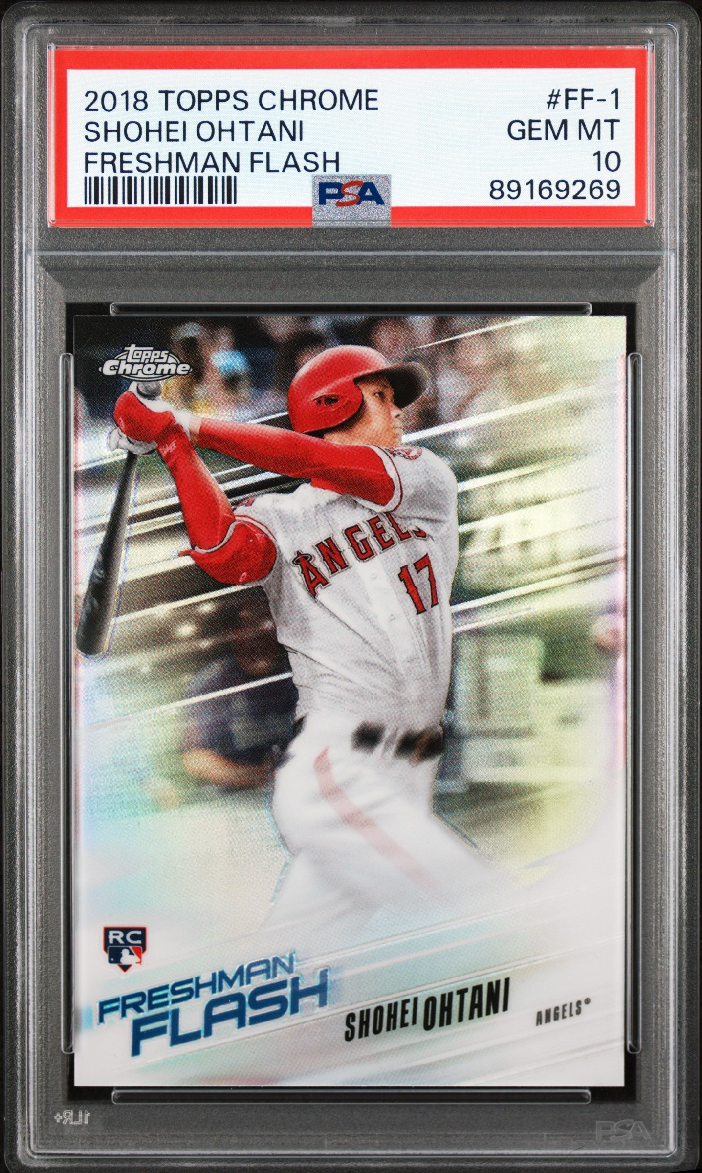 Graded 2018 Topps Chrome Shohei Ohtani #FF1 Freshman Flash Rookie RC Baseball Card PSA 10 Gem Mint