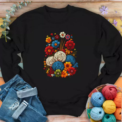 Yarn flower Sweatshirt