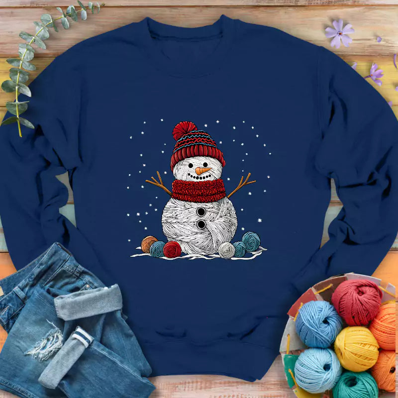 Yarn Snowman Sweatshirt