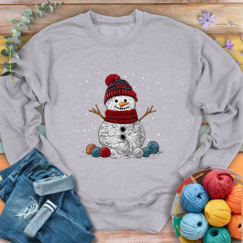 Yarn Snowman Sweatshirt