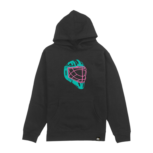 Color Goalie Helmet Youth Hoodie