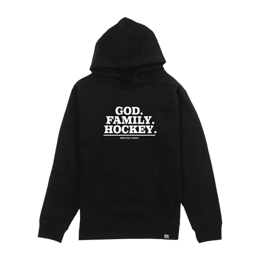 God Family Hockey Youth Hoodie