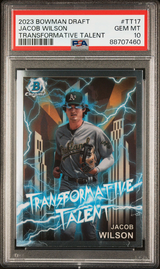 Graded 2023 Topps Bowman Draft Jacob Wilson #TT17 Transformative Talent Rookie RC Baseball Card PSA 10 Gem Mint