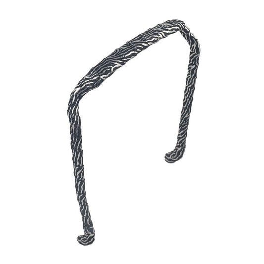 Zebra Silver and Black Headband