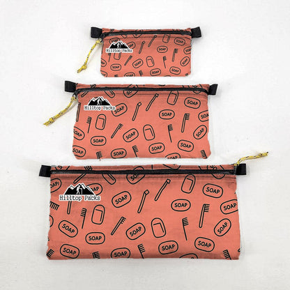 Zipper Pouches KIT Patterns Ultralight D50T fabric