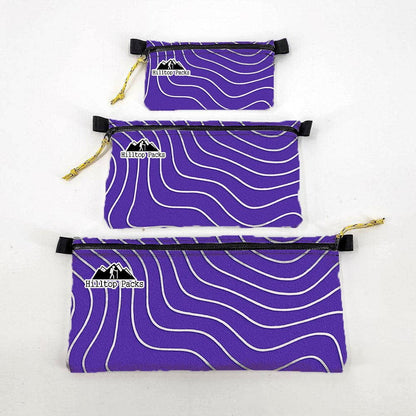 Zipper Pouches TOPO Patterns Ultralight D50T fabric