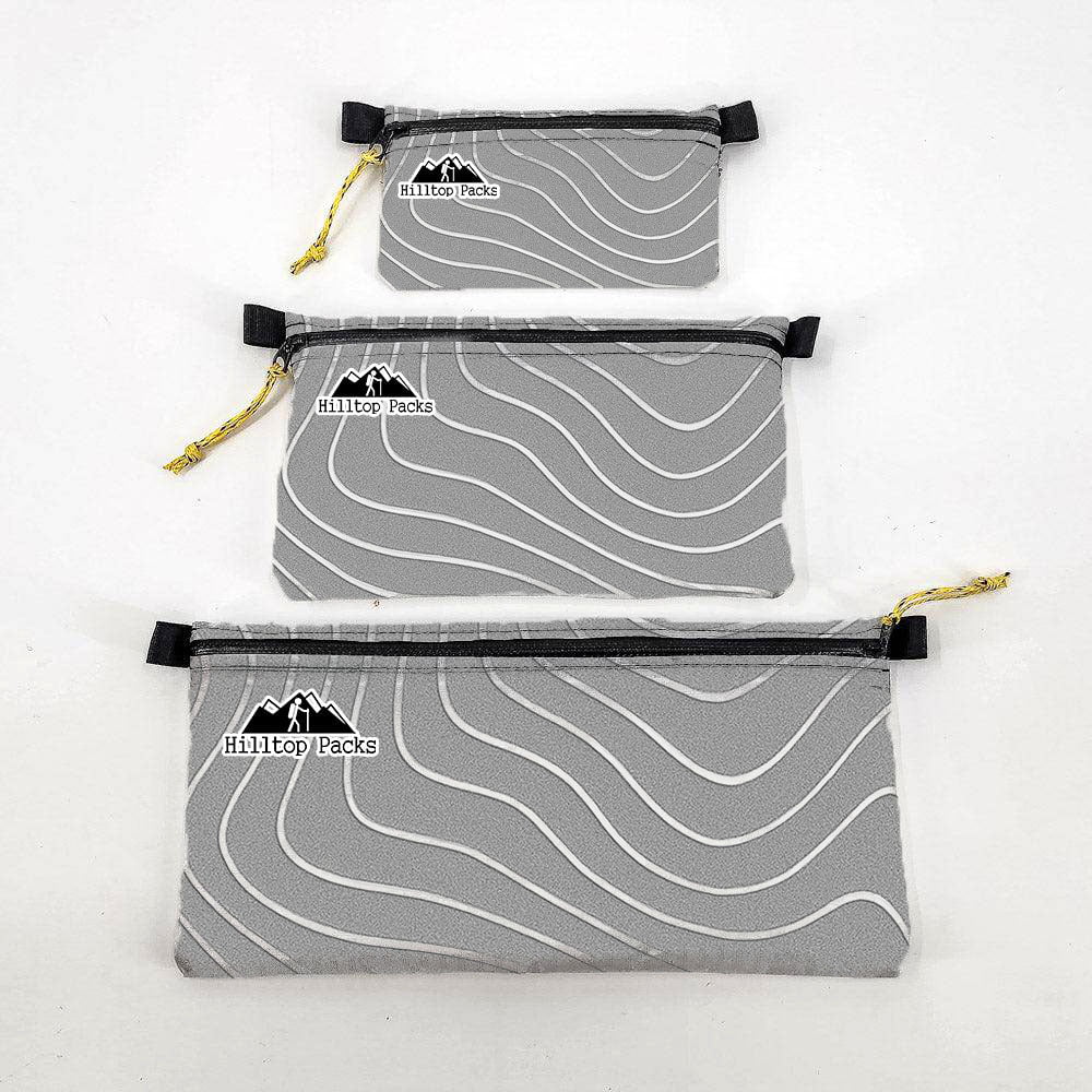 Zipper Pouches TOPO Patterns Ultralight D50T fabric