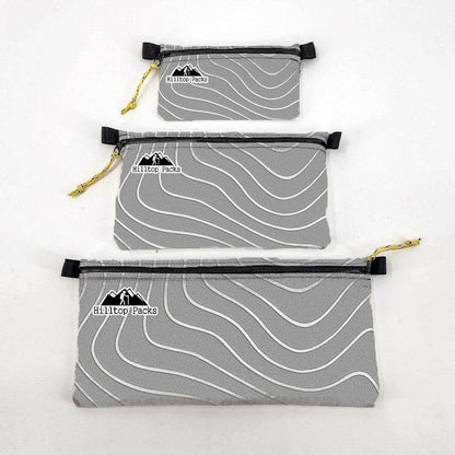 Zipper Pouches TOPO Patterns Ultralight D50T fabric