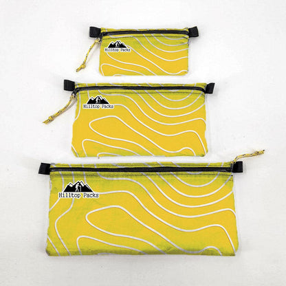Zipper Pouches TOPO Patterns Ultralight D50T fabric