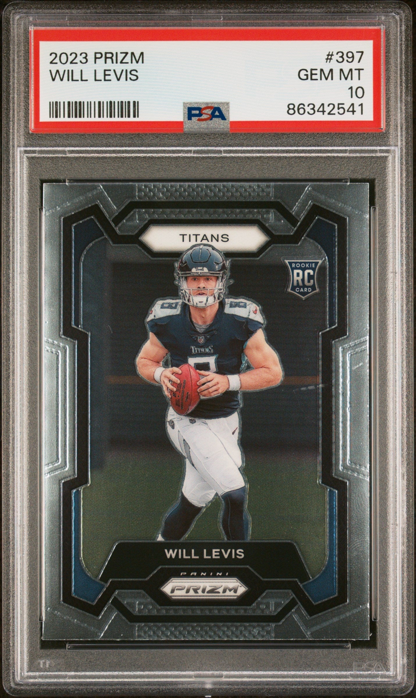 Graded 2023 Panini Prizm Will Levis #397 Rookie RC Football Card PSA 10 Gem Mint