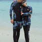 Men's Full Body Long Sleeve Swimwear Beachwear Surf Snorkel Dive Suit Set