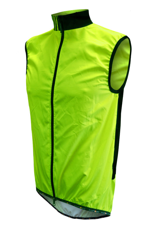 Funkier Unisex Treviso Wind Vest - High Visibility Neon Yellow