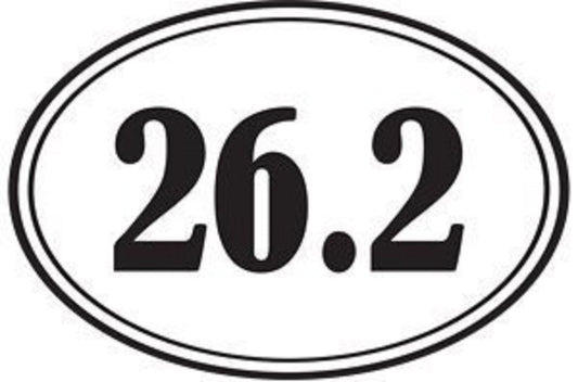 26.2 Marathon Distance Oval Sticker (Set of 4)