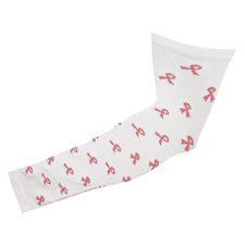 Red Lion Pink Ribbon Arm Sleeves - White