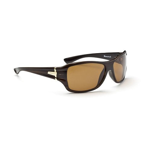 Optic Nerve Polarized Sunglasses, Shiny Driftwood Demi with Polarized Brown Lens
