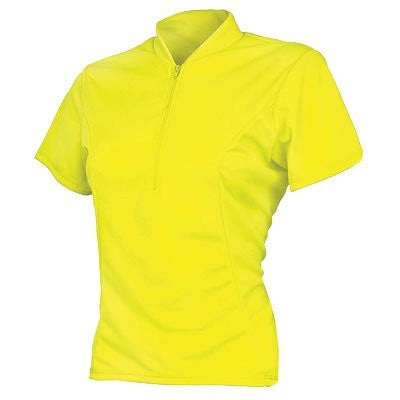 Basik Women's Classic Cycling Jersey, Neon Yellow (S, M, L, XL)