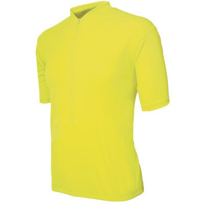 Basik Men's Classic Cycling Jersey, Neon Yellow (S, M, L, XL, 2XL)
