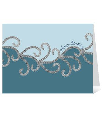 Skeese Greets Making Waves Birthday Greeting Card