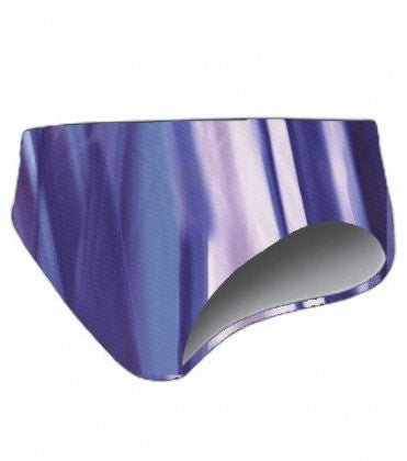 TS Swim Men's Swim Brief (Water Polo Cut) - Purple Stripe (24, 26, 30, 32)