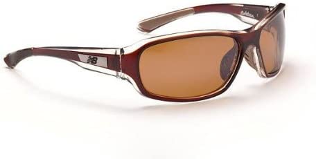 New Balance Sun NB 101-1 Sunglasses, Crystal with Brown, Polarized Brown