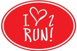 I Love 2 Run Sticker (Set of 4)
