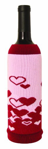 SOS Valentine's Day Hearts "Vino Calzino" Wine Sock