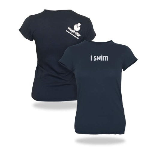 Tough Chik "i swim" Cap Sleeve Tee Shirt (L, XL)
