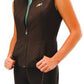 Domino Women's Euro Series Fitted Riding Vest, Sky Blue, (XS, S)