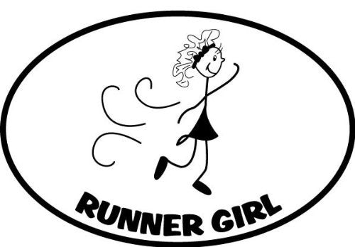 The Runner Girl Magnet - Black & White