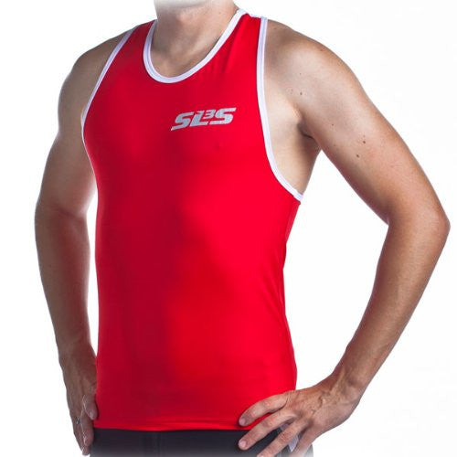SLS3 Men's FRT Race Top - Signal Red / Classic White (Small)