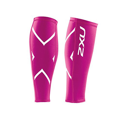 2XU Non-Stirrup Compression Calf Guard, Hot Pink