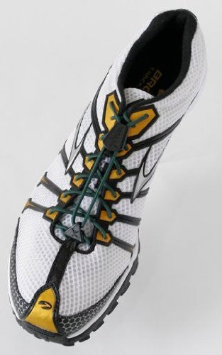 Yankz Sure Lace System - Hunter Green Laces with White Casings