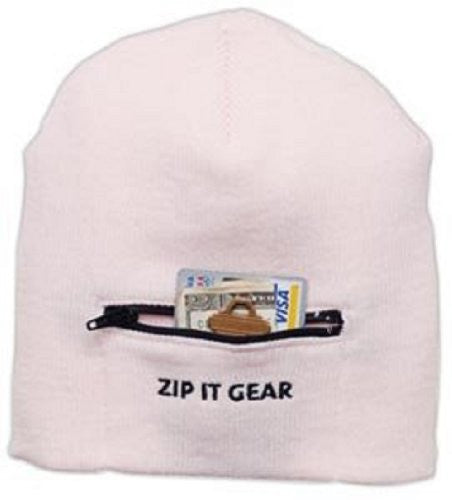 Zip It Gear Beanie Cap with a Zippered Pocket