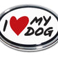 Elektroplate I Love My Dog Chrome Auto Emblem