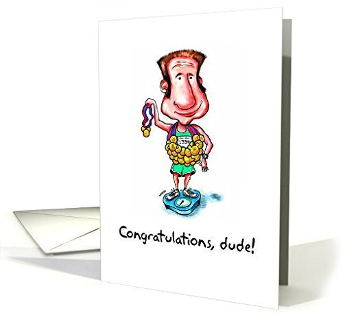 Far Gone Greetings Congratulations Dude : Athlete With Medals card