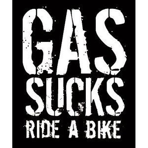 GAS SUCKS - RIDE A BIKE Sticker (Set of 4)