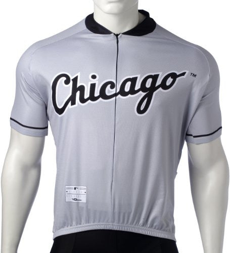 VOMAX MLB Chicago White Sox Men's Cycling Jersey, Silver, 4XL