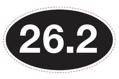 26.2 BLACK Oval Sticker (Set of 4)