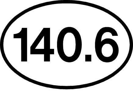 140.6 Ironman Distance Sticker (set of 4)