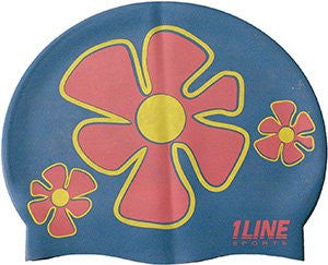1Line Sports Flower Trio Silicone Swim Cap