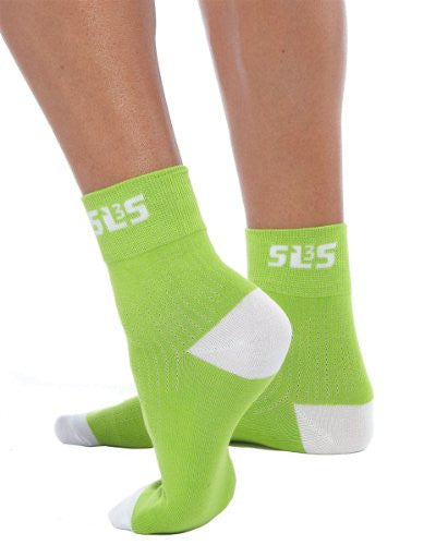 SLS3 Coolmax Running Socks, Lime Green