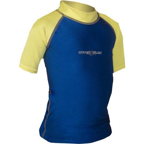 Hyperflex Children's Rash Guard, Blue/Yellow (8, 10, 14)