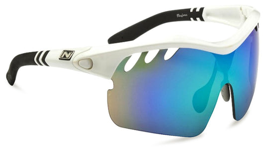 Optic Nerve Thujone2.0 Sunglasses, 3 Sets (Shiny White with Black Tips, Smoke with Zaio Green/Copper/Clear)