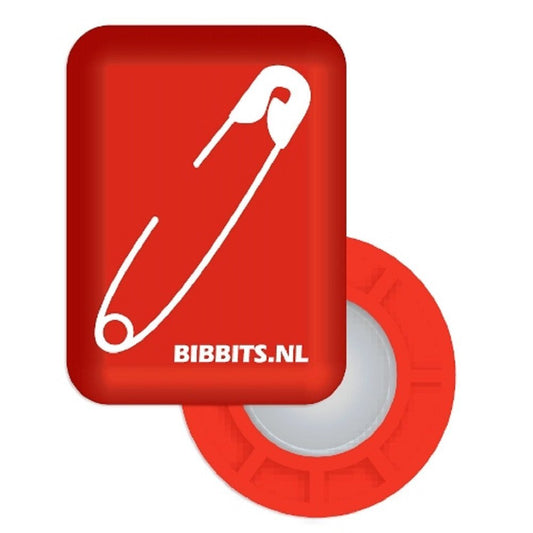 BibBits Magnetic Race Bib Holders (Safety Pin Design) RED
