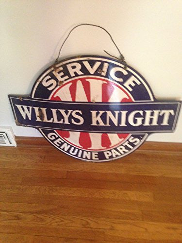 Willys Knight SERVICE GENERAL PARTS Antique Sign 16" x 16" Metal Sign