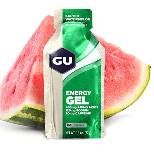 GU Original Sports Nutrition Energy Gel, Salted Watermelon, 8-Count