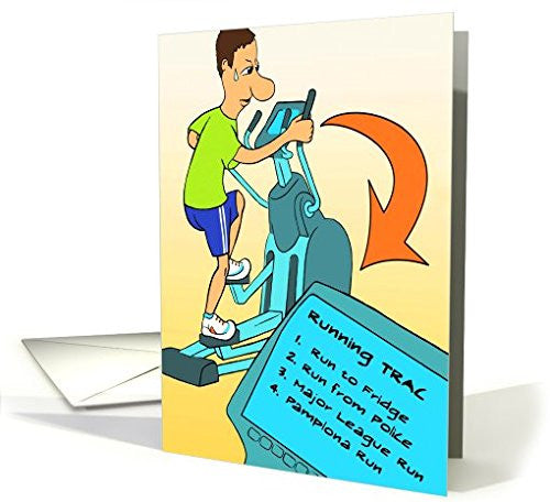 Far Gone Greetings Running Trac : Funny Birthday card