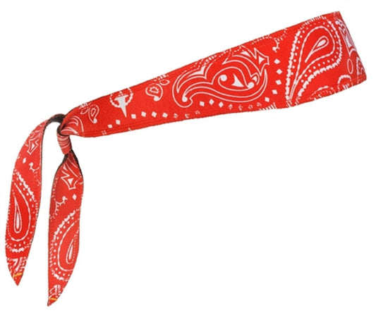 Halo Headband - tie version (Paisley Red)